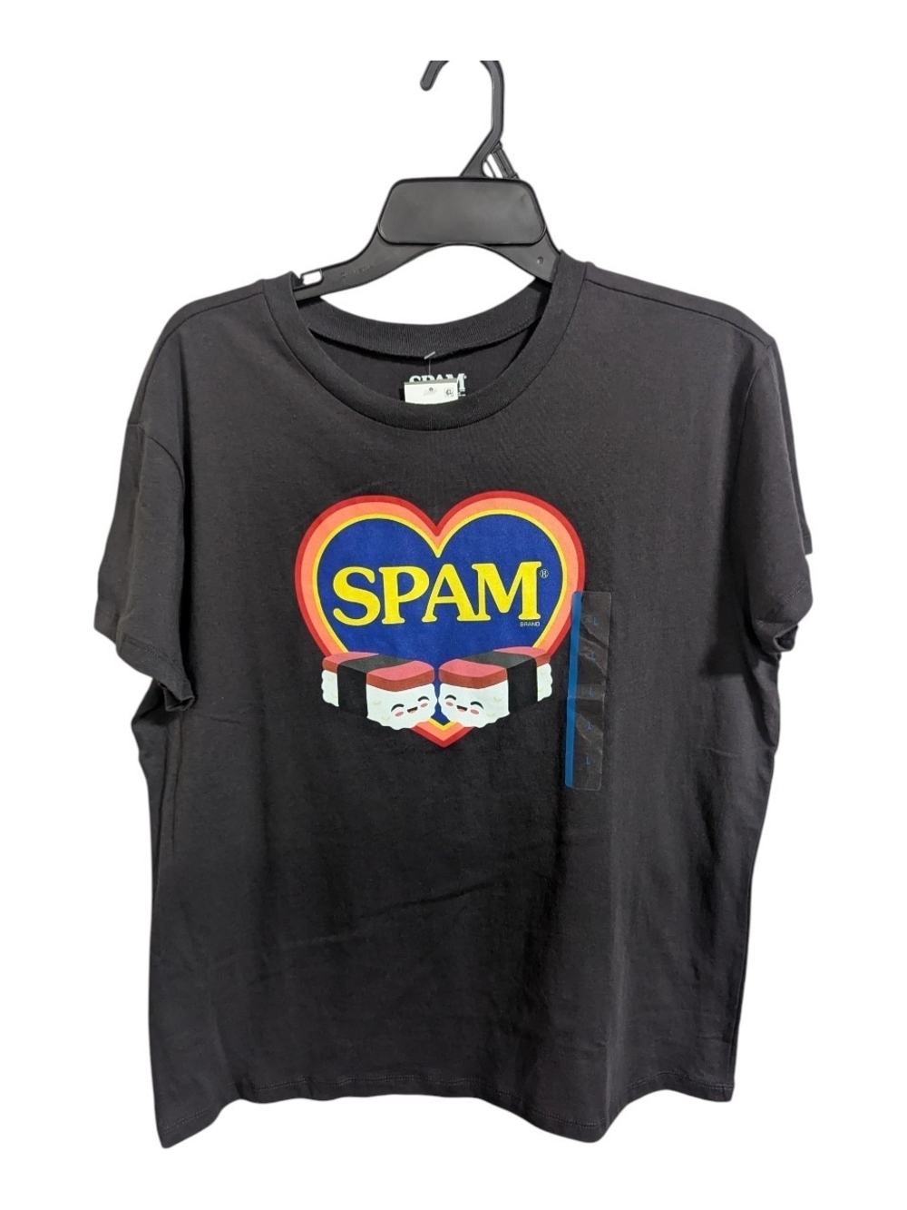 SPAM Graphic Logo T Shirt Sz Large Short Sleeve Unisex Black W-560